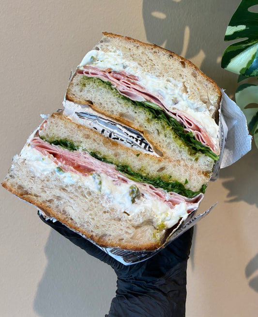 Mortadella Pistacchio – Focaccia Sandwich