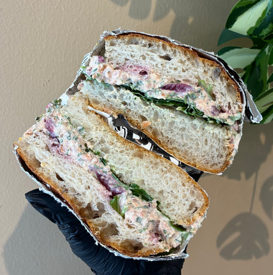 Hot Salmon – Focaccia Sandwich